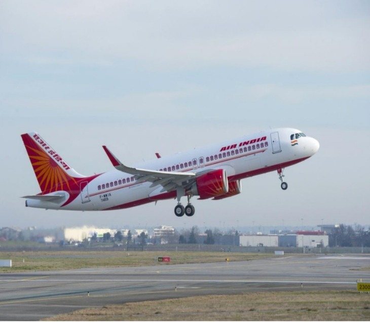 Commercial airliner taking off from the runway